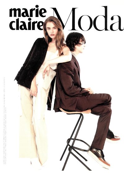 Greta & Thom Wells On Marie Claire Magazine Aug'18's cover